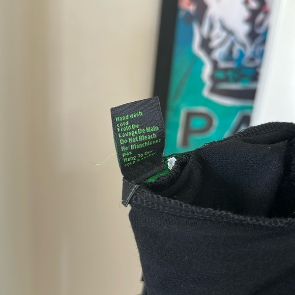 Sexy Black Studded Deep V-Neck Hoodie By Rain Size Large - Picture 11 of 11